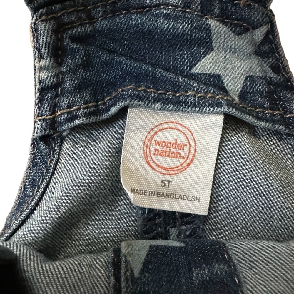 Wonder Nation Denim Overall Dress Set Size 5T - Picture 5 of 6